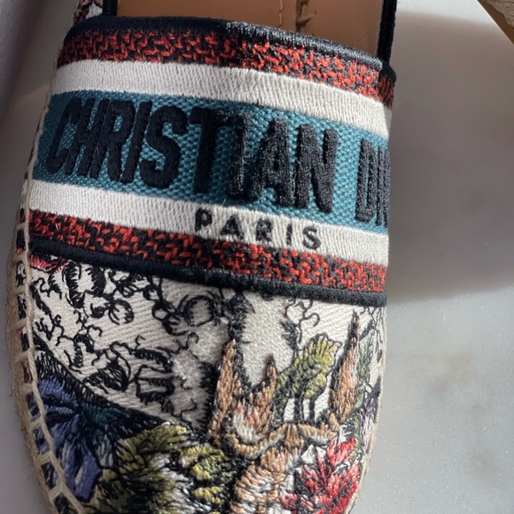 Dior floral Granville Espadrilles flats sneakers shoes new in box and dust bag - Picture 4 of 7